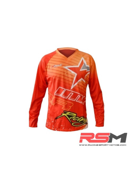 CAMISETA CROSS XFOUR COLOR NARANJA ADULTO TALLA L