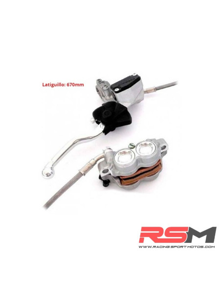 FRENO DELANTERO COMPLETO FORMULA RADIAL 4 PISTONES (LATIGUILLO 670mm) GP10