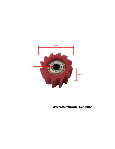 RODILLO CADENA EJE 8mm 37x24mm