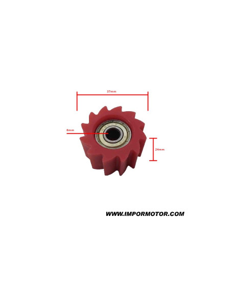 RODILLO CADENA EJE 8mm 37x24mm