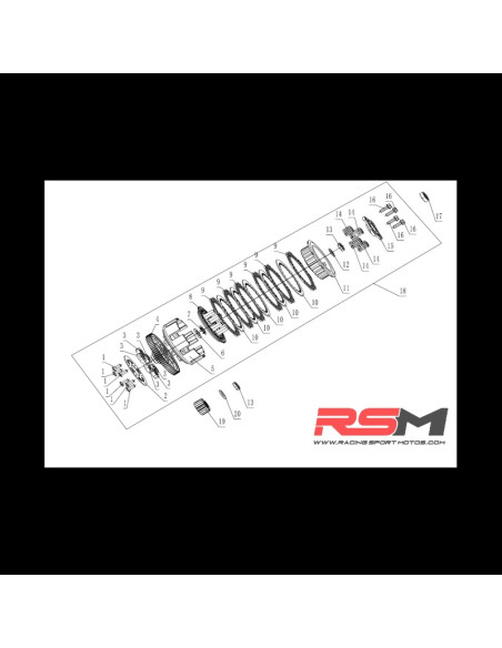 ARANDELA 26x14x2,5 EMBRAGUE 190Z (12, 20)