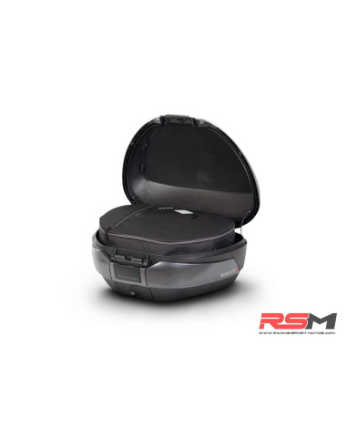 Baúl SHAD SH48 Gris Tapa CARBONO + DOBLE Respaldo