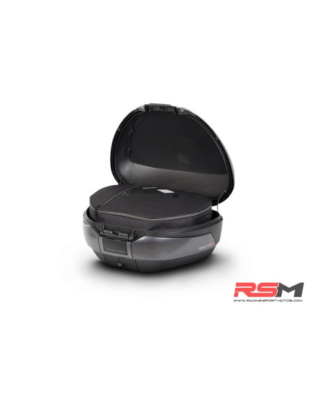 Baúl SHAD SH48 Gris Tapa CARBONO + DOBLE Respaldo