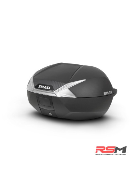 Baúl SHAD SH47 con catadióptrico blanco