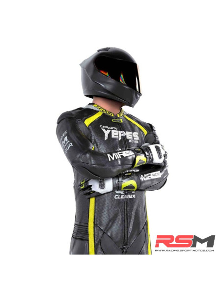 MONO XFOUR NIÑO MODELO IMR x YEPES MOTOR NEGRO y AMARILLO FLUOR