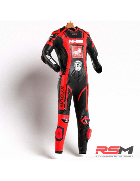 MONO XFOUR ADULTO MODELO VROOAM x MIR RACING ROJO Y NEGRO