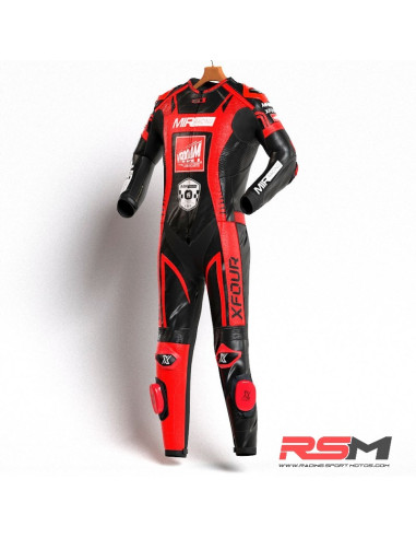 MONO XFOUR ADULTO MODELO VROOAM x MIR RACING ROJO Y NEGRO