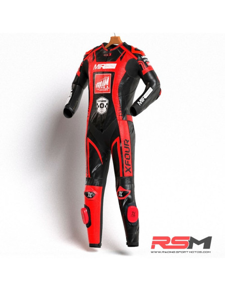 MONO XFOUR ADULTO MODELO VROOAM x MIR RACING ROJO Y NEGRO