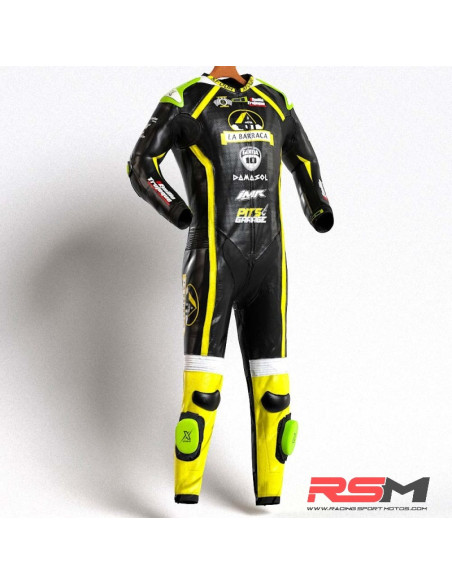MONO XFOUR ADULTO AMARILLO FLUOR MODELO LA BARRACA X MIR RACING