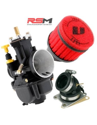 KIT CARBURADOR FT PWK 21 CON FILTRO D48MM VOCA RACING Y TOBERA D34MM 360º AM6 RQ
