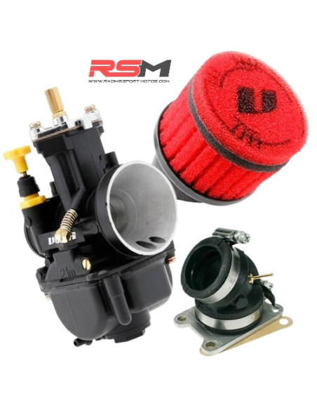 KIT CARBURADOR FT PWK 21 CON FILTRO D48MM VOCA RACING Y TOBERA D34MM 360º AM6 RQ