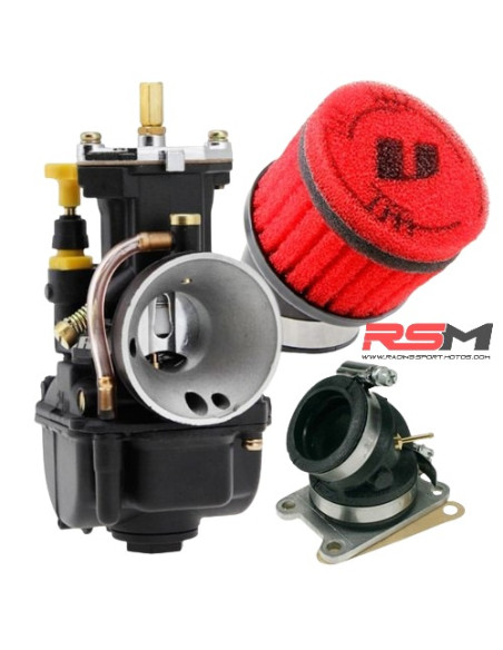 KIT CARBURADOR FT PWK 24 CON FILTRO D48MM VOCA RACING Y TOBERA D34MM 360º AM6 RQ