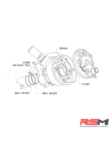 CILINDRO MINARELLI AM6 50CC POLINI