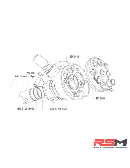 CILINDRO MINARELLI AM6 50CC POLINI